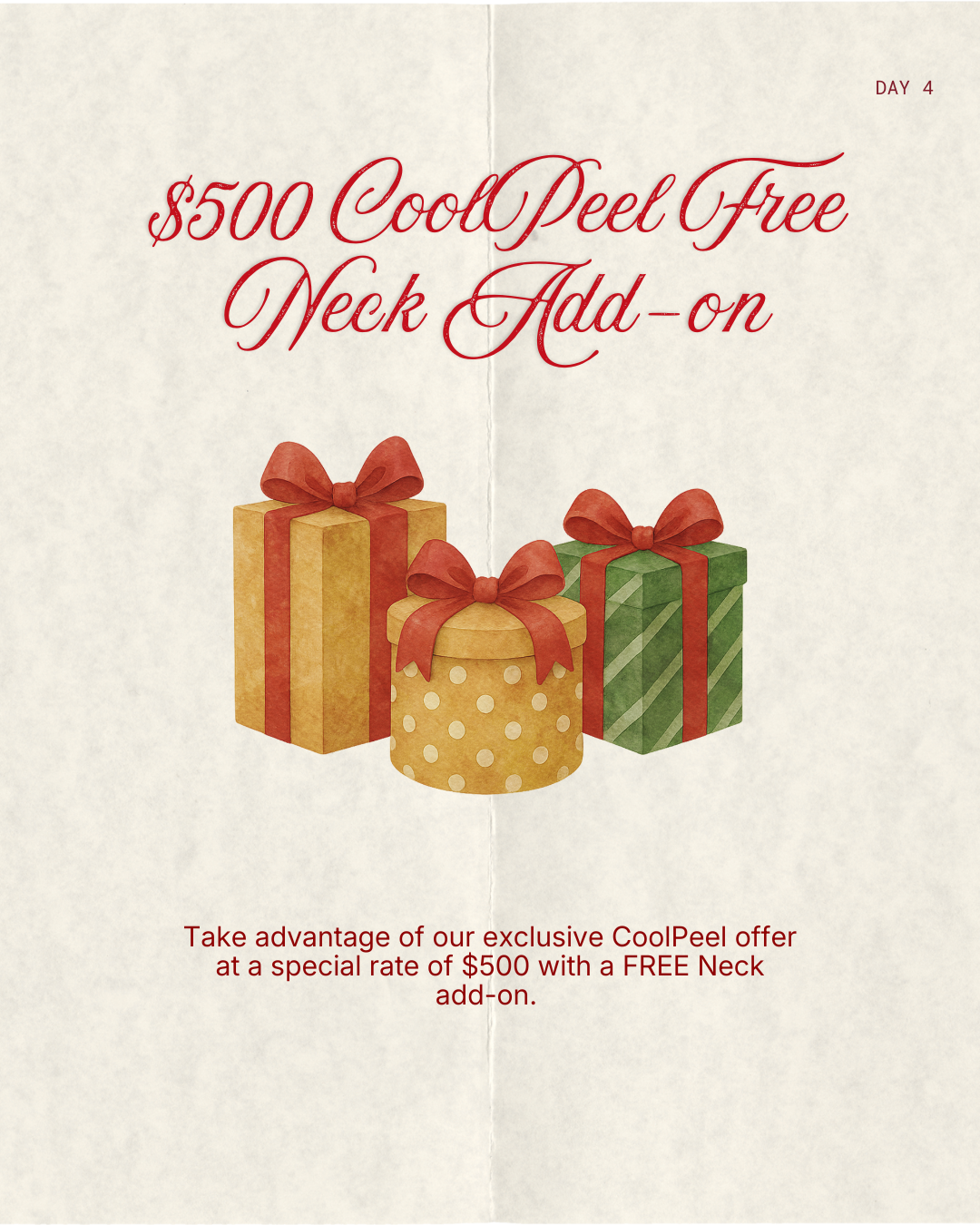 Day 5- $500 CoolPeel FREE Neck add on